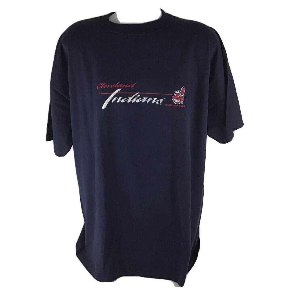 Cleveland Indians Navy Short Sleeve Tee